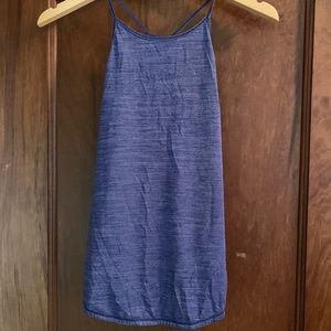 Blue silverescent tank top